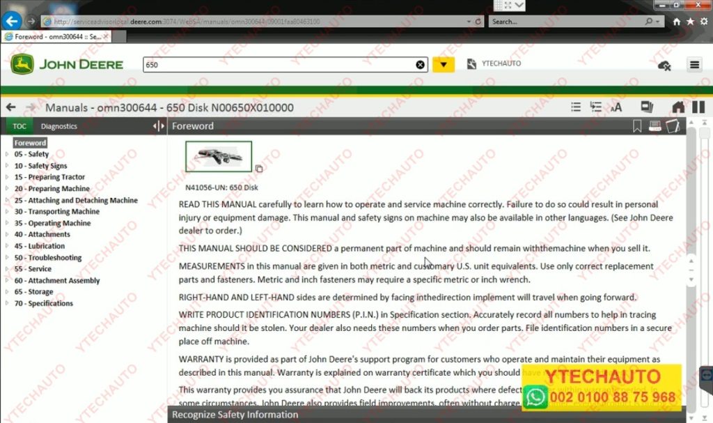 john deere service advisor websa error